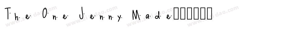 The One Jenny Made字体转换
